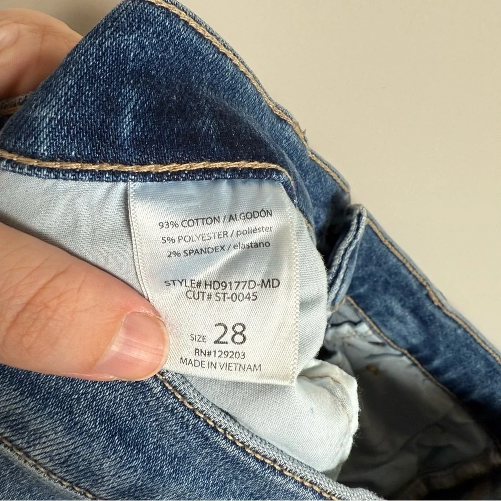 Hidden Los Angeles High Waisted Wide Leg Medium Wash Denim Blue Jeans 28 NWOT - Picture 7 of 7